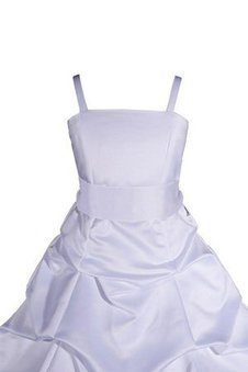 Robe de cortège enfant ample avec nœud à boucles bandouliere spaghetti