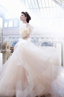 Robe de mariée de col en cœur en satin de mode de bal avec sans manches jusqu'au sol