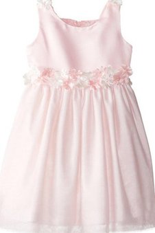 Robe de cortège enfant courte plissage encolure ronde textile taffetas a-ligne