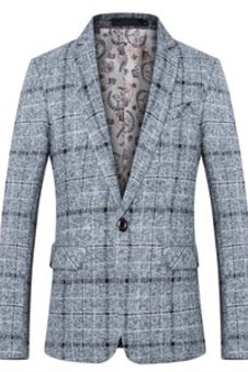 Blazers costumes blazers gris mode plaid hommes