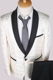 Slim blanc hommes costumes pour mariage tuxedos hommes