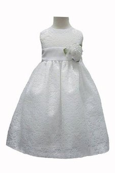 Robe de cortège enfant avec décoration dentelle avec fleurs ligne a