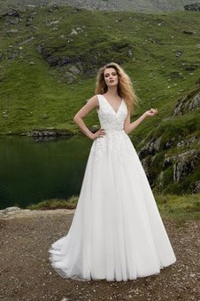 Robe de mariée plissage intemporel romantique luxueux avec ruban