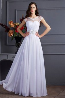 Robe de mariée longue fermeutre eclair avec perle de princesse longueur au ras du sol