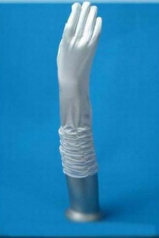 Absorbant taffetas fold blanc chic | gants de mariée modernes