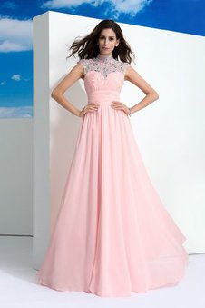 Robe de bal longue naturel manche nulle de princesse jusqu'au sol