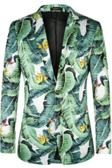 Motif mode imprimé hommes floral costume blazers