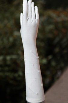Ligne gants perles blanc vintage de mariée noble