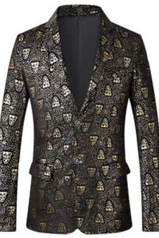 De bal hommes nouveauté slim fit blazer imprimé blazer