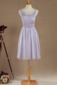 Robe demoiselle d'honneur facile ruché avec chiffon longueur mollet ligne a