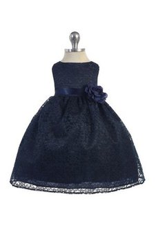 Robe de cortège enfant plissage avec nœud avec sans manches de col bateau de lotus