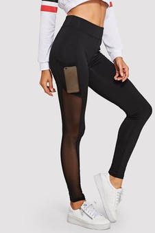 Legging unicolore mode transparent