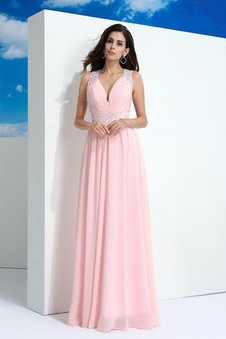 Robe de soirée grandes bretelles de princesse a-ligne jusqu'au sol avec chiffon