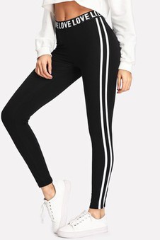 Legging et imprimé avec rayures