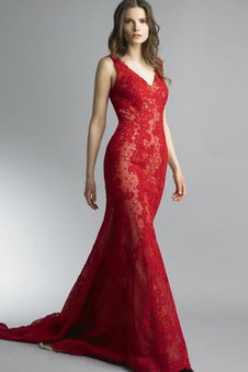 Robe de bal v encolure avec sans manches de traîne moyenne avec perle de sirène