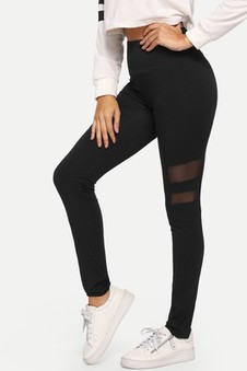 Legging avec pièces passionnant transparentes