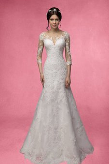 Robe de mariée luxueux decoration en fleur avec fleurs boutonné de sirène