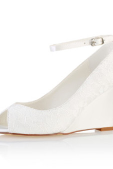 Chaussures de mariage luxueux taille réelle du talon 3.15 pouce (8cm) eté compensées