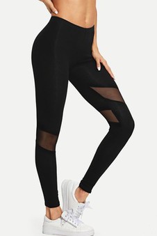 Legging avec pièces transparentes éblouissant