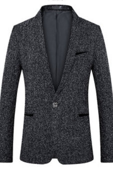 Hommes blazer blazer marque costume décontracté noir