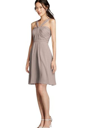 Robe demoiselle d'honneur plissage naturel manche nulle avec chiffon fermeutre eclair