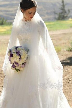 Robe de mariée plissé informel appliques avec sans manches fermeutre eclair
