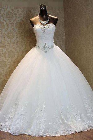 Robe de mariée plissé avec fleurs en dentelle textile taffetas avec perle