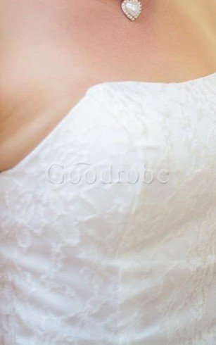 Robe de mariée naturel de mode de bal en dentelle manche nulle en organza