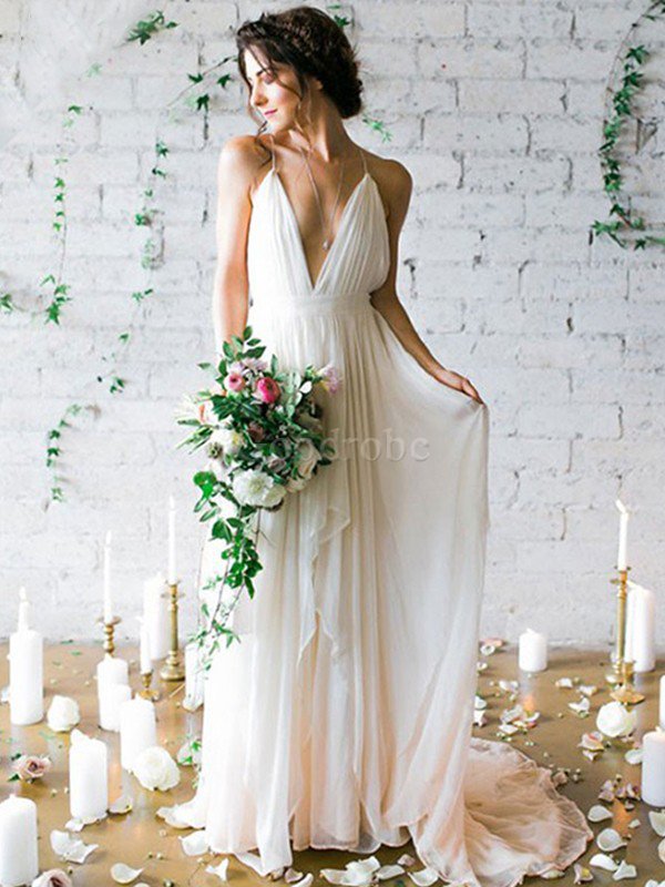 Robe de mariée de princesse avec chiffon avec sans manches de lotus voyant