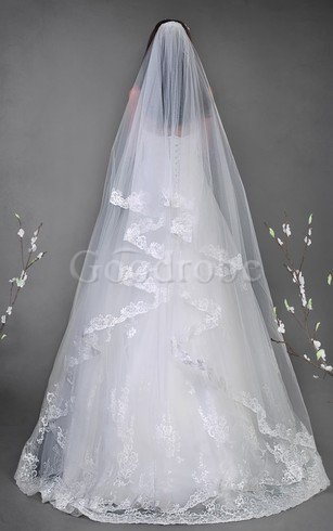 Robe de mariée naturel entrecroisé de col en cœur manche nulle de traîne moyenne