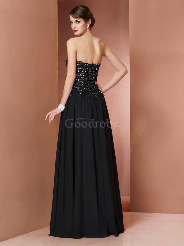 Robe de bal longue en chiffon de bustier de princesse longueur au niveau de sol