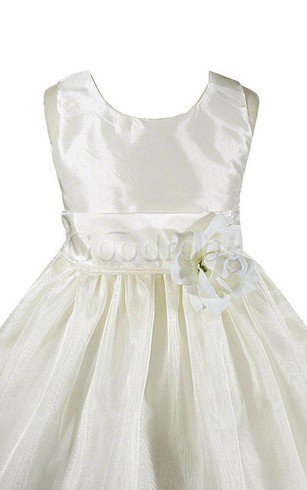 Robe de cortège enfant naturel manche nulle avec zip col u profond ligne a