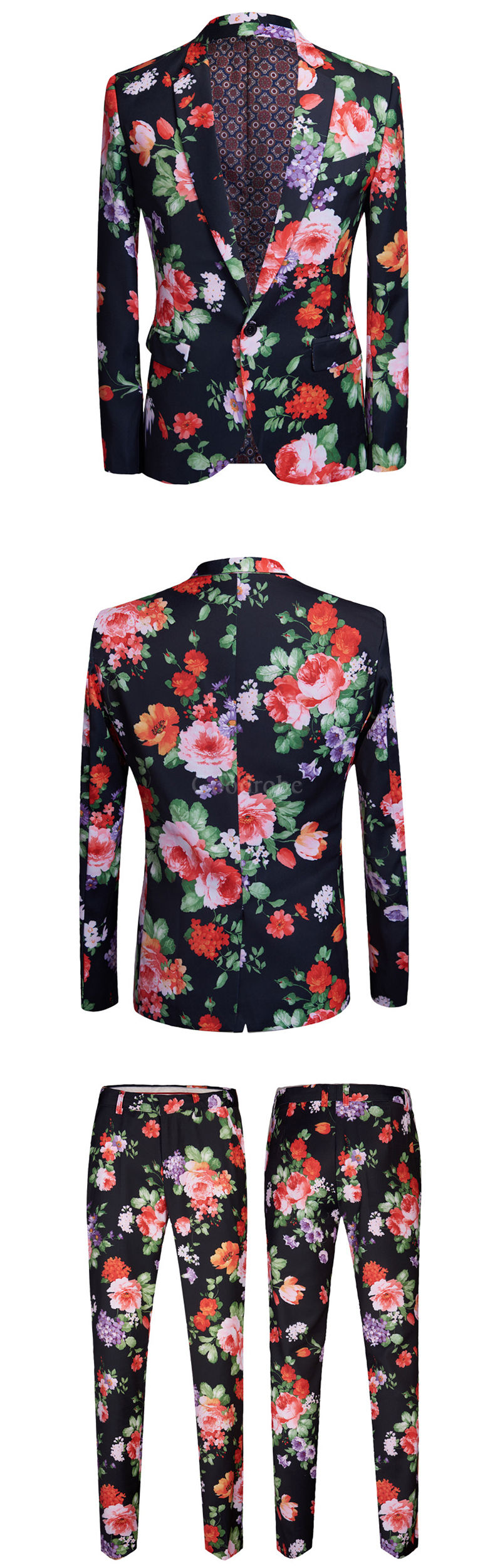 Décontracté boutique mode slim fit robe costume fleur