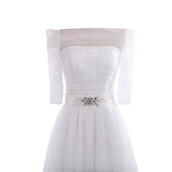 Robe de mariée exclusif formelle textile en tulle satin extensible avec zip