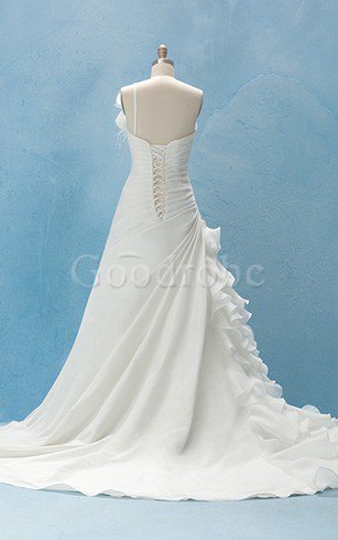 Robe de mariée vintage cordon au drapée sans empire fourreaux plissés