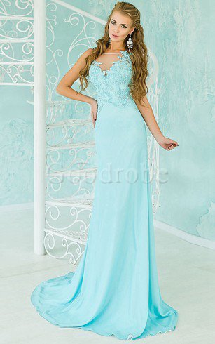 Robe de bal avec manche courte avec chiffon avec perle a-ligne d'epaule ecrite