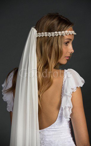 Robe de mariée sexy plissage distinguee de sirène avec manche courte