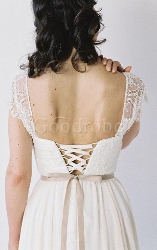 Robe de mariée plissage col en forme de cœur de col carré v encolure de traîne courte