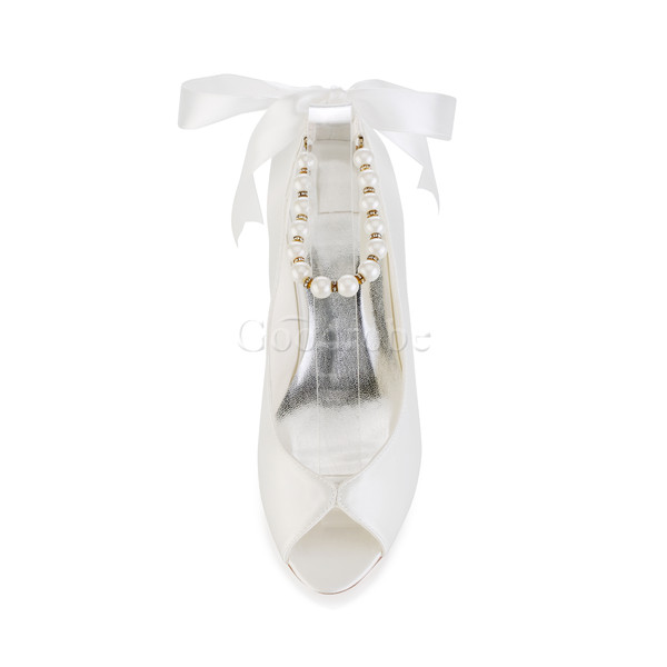 Chaussures pour femme romantique taille réelle du talon 3.15 pouce (8cm) compensées printemps