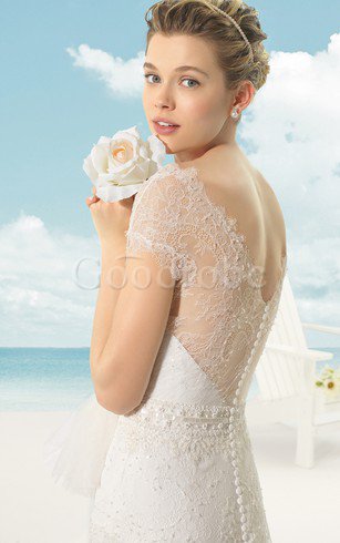 Robe de mariée mode sexy simple ceinture avec perle a plage