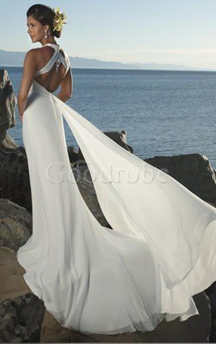 Robe de mariée sexy moderne luxueux de tour de ceinture en haute manche nulle