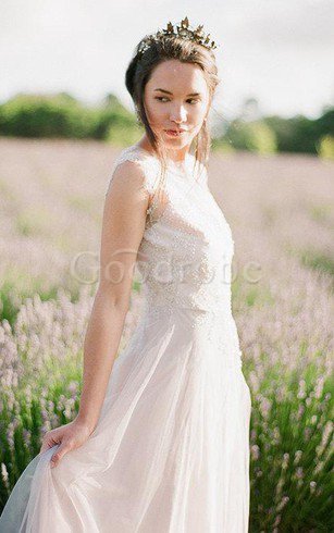 Robe de mariée intemporel v encolure de traîne courte ligne a au niveau de cou