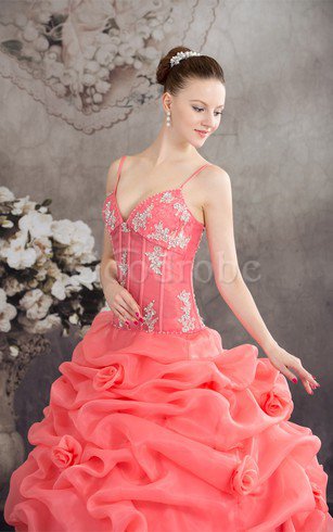 Robe de quinceanera bretelles spaghetti de lotus de mode de bal appliques