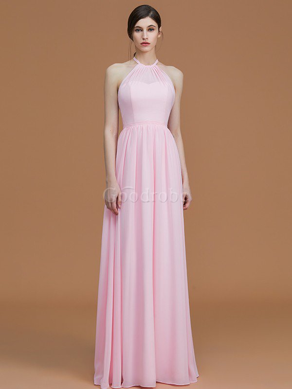 Robe demoiselle d'honneur ligne a avec chiffon de princesse ruché fermeutre eclair