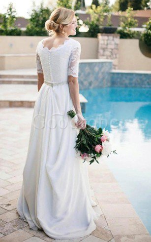 Robe de mariée à la mode plissage delicat classique romantique