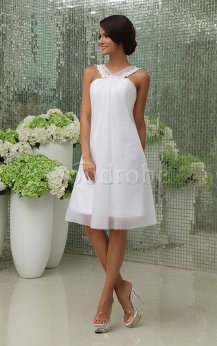Robe de mariée attirent à la mode courte de longueur à genou decoration en fleur