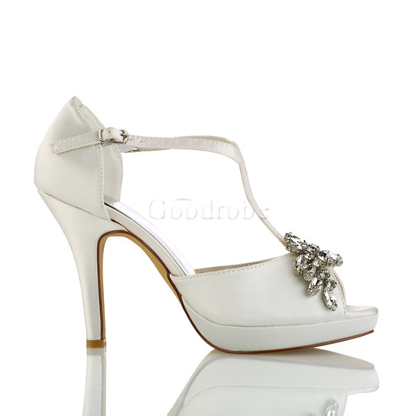 Chaussures de mariage plates-formes taille réelle du talon 3.94 pouce (10cm) élégant talons hauts