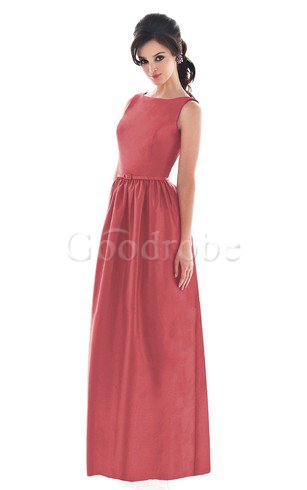 Robe demoiselle d'honneur simple fermeutre eclair avec sans manches